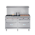 KOOLMORE 60 in. 6 Burner Commercial Natural Gas Range with 24 in. Griddle in Stainless-Steel  - KMCRG60NG