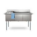 KOOLMORE KMSC182414N3 60 in. Three Compartment Commercial Sink, Bowl Size 18x24x14 in 18-Gauge Stainless-Steel  - KM-SC182414-N3