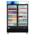 KOOLMORE 53 in. Commercial Merchandiser Refrigerator with Two Swinging Glass Doors,45 cu. ft. and LED Lighting in Black  - MDR-2GD-45C