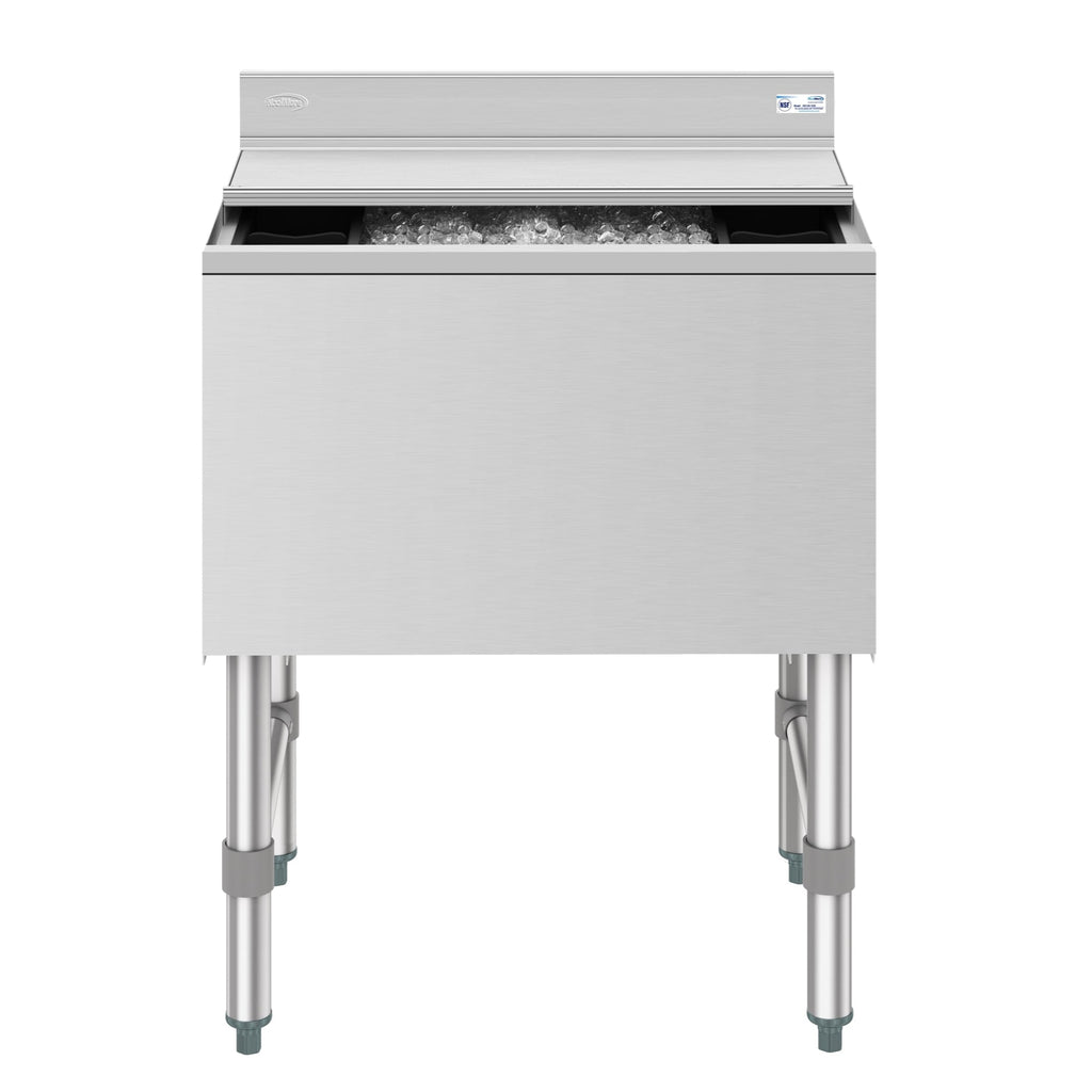 KOOLMORE KMUIB1824 24 in. Commercial Underbar Ice Bin with Siding Lid in Stainless Steel  - KM-UIB-1824