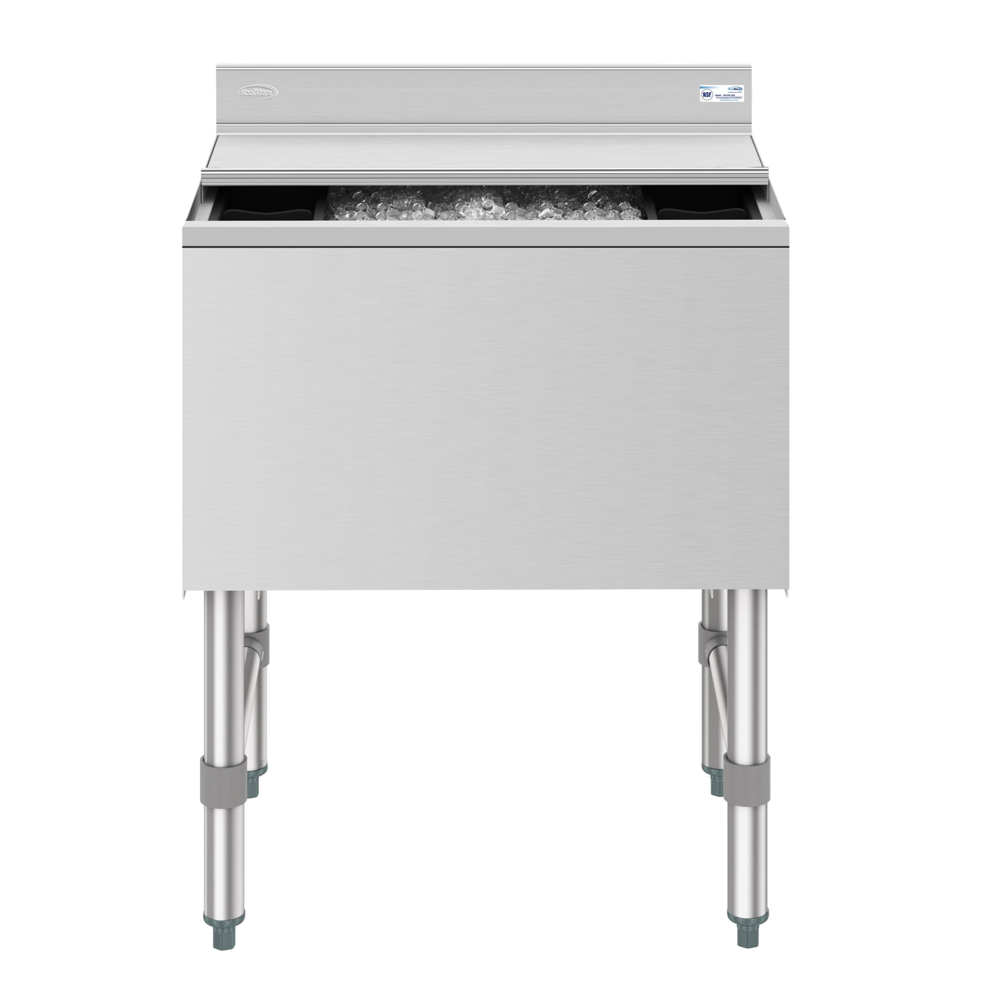 KOOLMORE KMUIB1824 24 in. Commercial Underbar Ice Bin with Siding Lid in Stainless Steel  - KM-UIB-1824