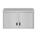 KOOLMORE KMWMC1548S 48 in. Kitchen Wall Cabinet with Hinged Doors and 2 shelves in Stainless-Steel  - KM-WMC-1548-S