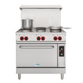 KOOLMORE 36 In. Commercial Electric Range with 6 Burners and 1 Standard Electric Oven in Stainless Steel - 208V 3 Phase - KMCR36E