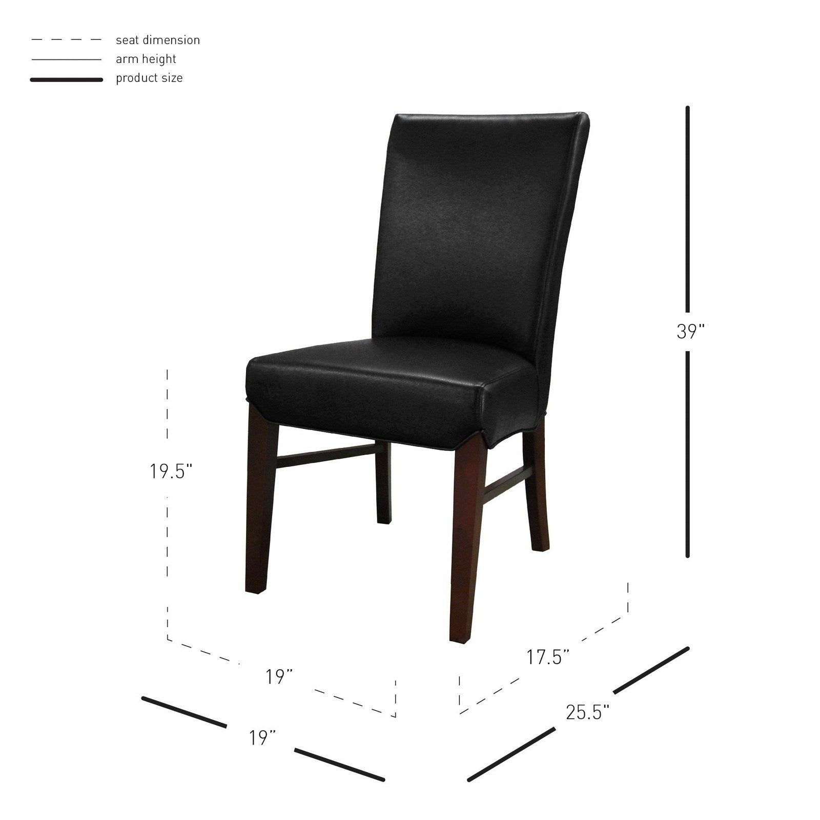 New Pacific Direct Milton Bonded Leather Dining Chair, (Set of 2)  - 268239B-771