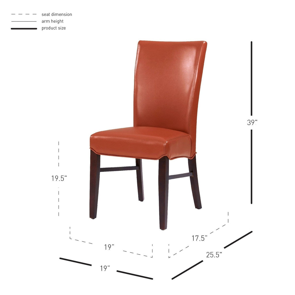 New Pacific Direct Milton Bonded Leather Dining Chair, (Set of 2)  - 268239B-8141