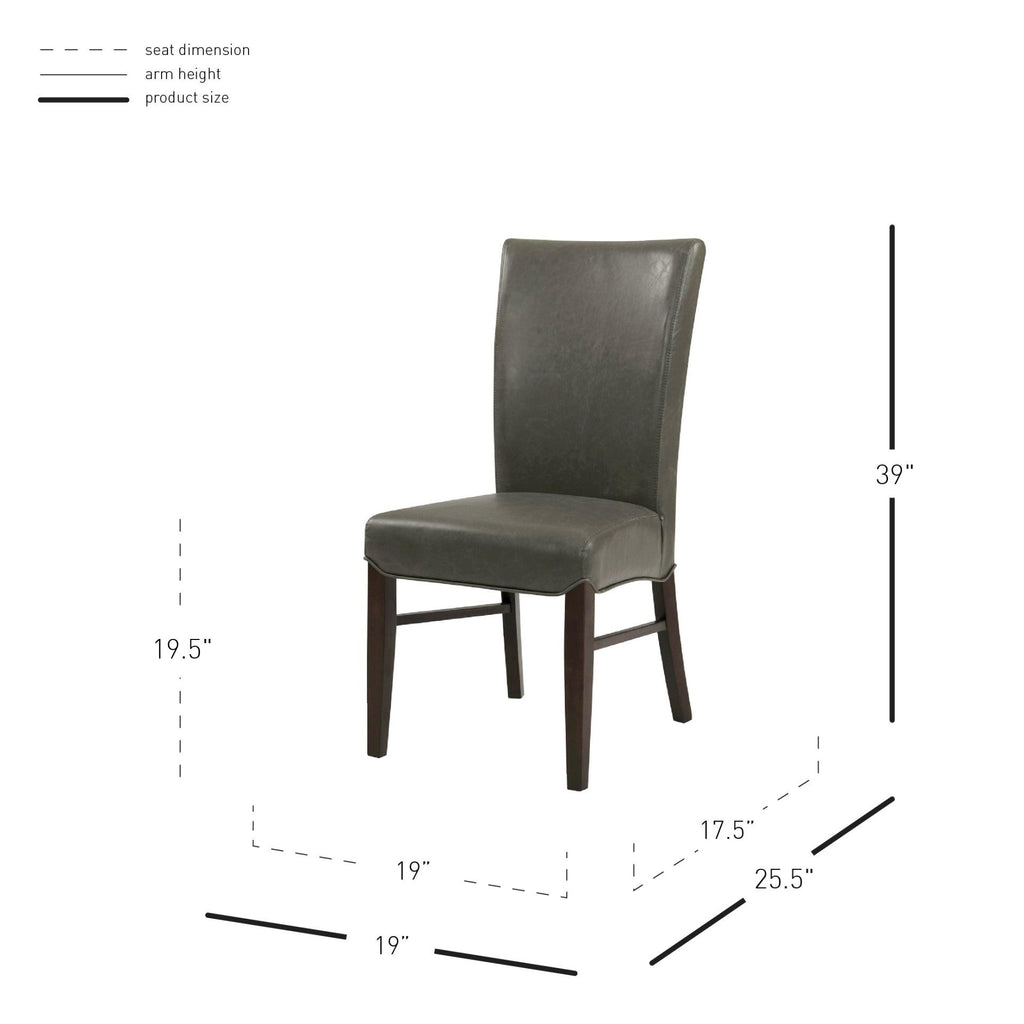 New Pacific Direct Milton Bonded Leather Chair, (Set of 2) -  268239B-V04