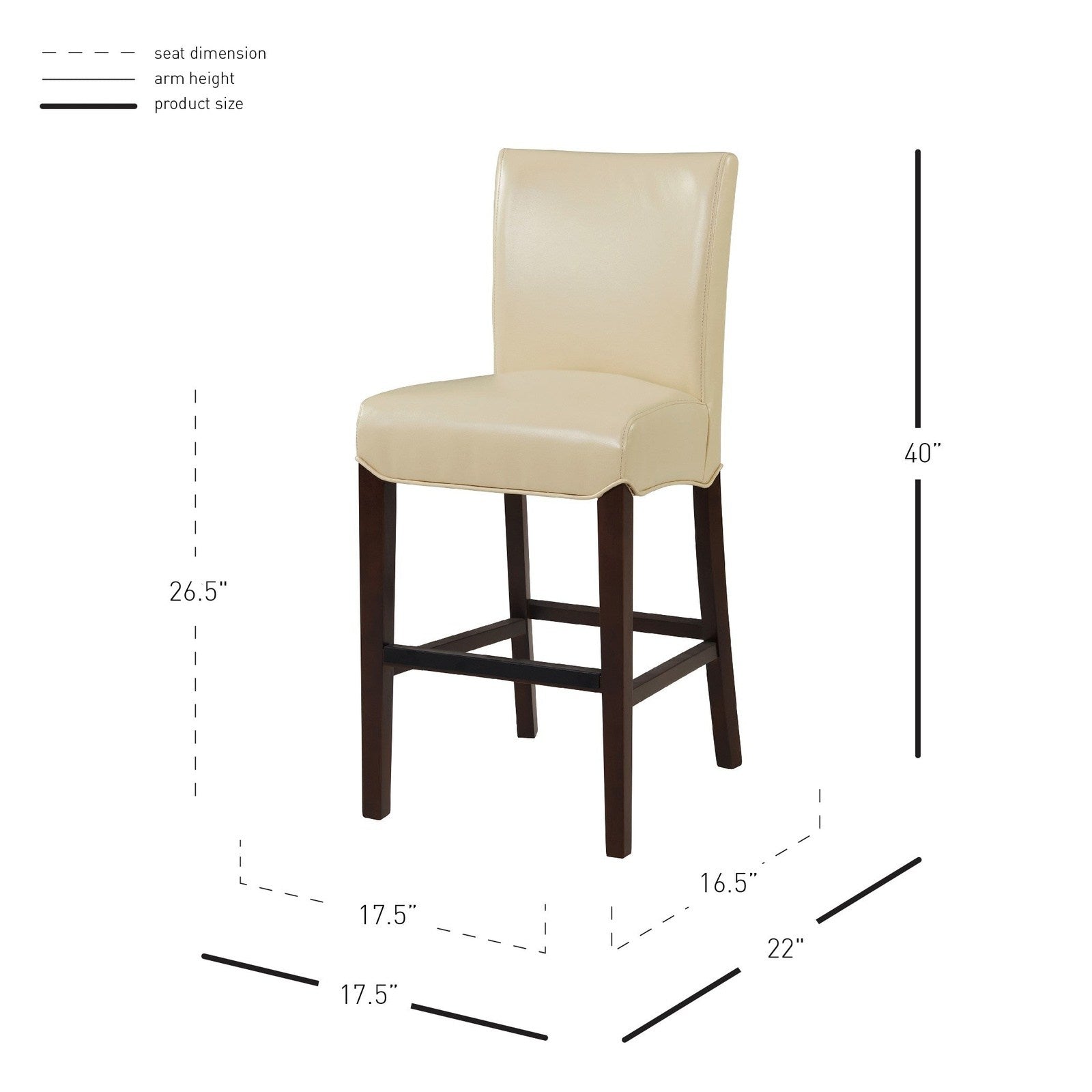 New Pacific Direct Milton Bonded Leather Counter Stool -  268527B-693