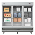 KOOLMORE 81 in. Three-Door Reach-In Refrigerator - 72 Cu Ft.  - RIR-3D-GD