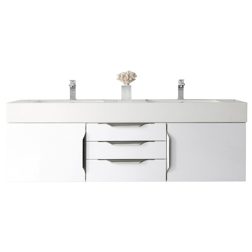 James Martin Vanities Mercer Island 59" Double Vanity - 389-V59D-AGR-G-DGG