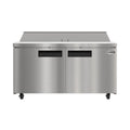 KOOLMORE 60" Commercial 2 Door Refrigerated Salad and Sandwich Prep Table, 16 Pan Capacity and 18.4 Cubic Feet of Storage - KMPTR602D