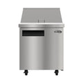 KOOLMORE 27" Commercial 1Door Refrigerated Mega Salad and Sandwich Prep Table, 12 Pan Capacity and 7.1 Cubic Feet of Storage - KMMPTR271D