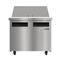 KOOLMORE 36" Commercial 2 Door Refrigerated Mega Salad and Sandwich Prep Table, 15 Pan Capacity and 11 Cubic Feet of Storage - KMMPTR362D