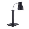 Spring USA 2791-6EB Single Heat Lamp w 120v outlet, Black Matte SS, w adj neck - SP27916EB