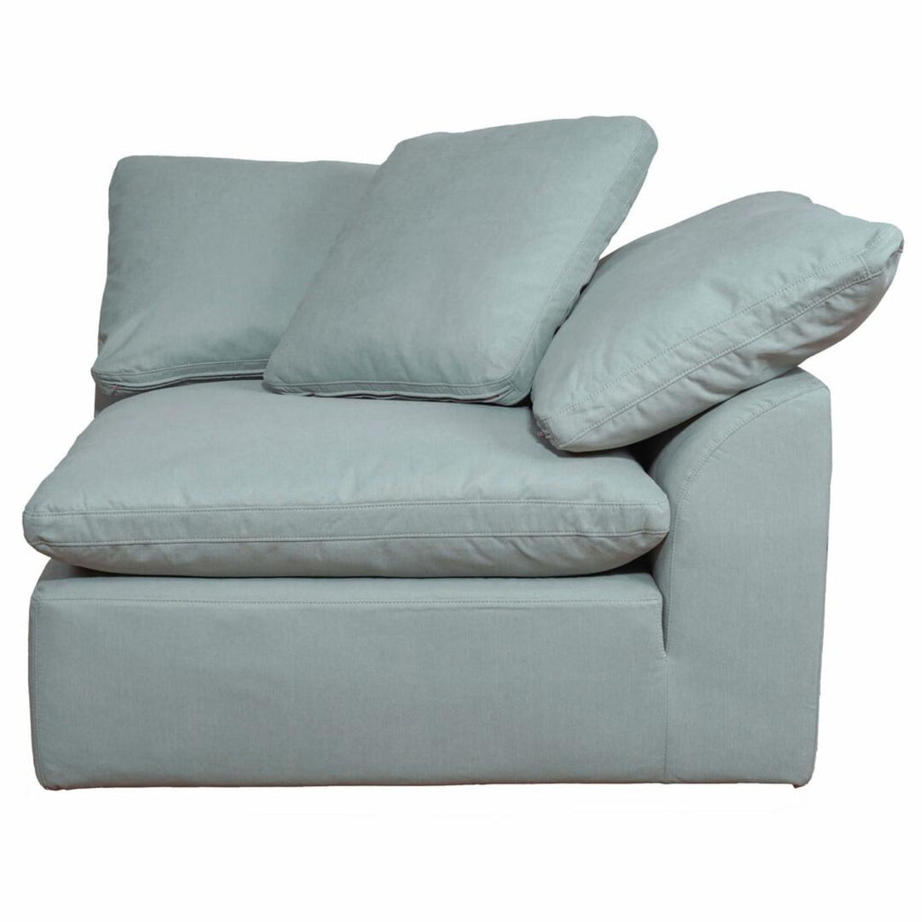 Sunset Trading Cloud Puff 3 Piece 88" Wide Slipcovered Modular Sectional Small L Shaped Sofa - SU-1458-43-3C