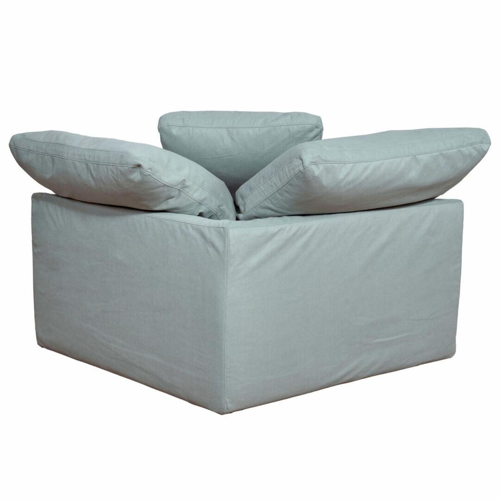 Sunset Trading Cloud Puff 3 Piece 88" Wide Slipcovered Modular Sectional Small L Shaped Sofa - SU-1458-43-3C