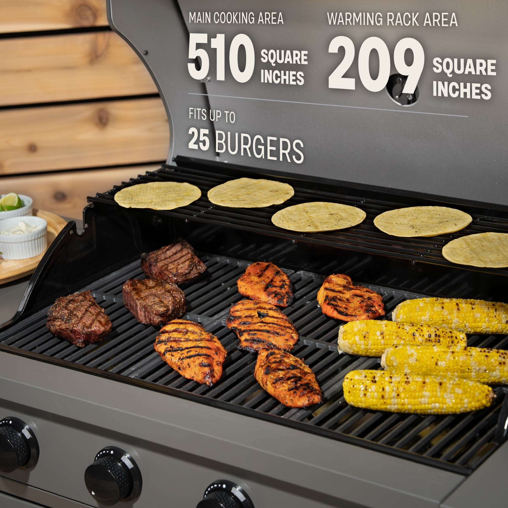 TYTUS Fresno 5-Burner LP/NG Convertible Grill in Gunmetal + Ash Stone - TDT-021-0104