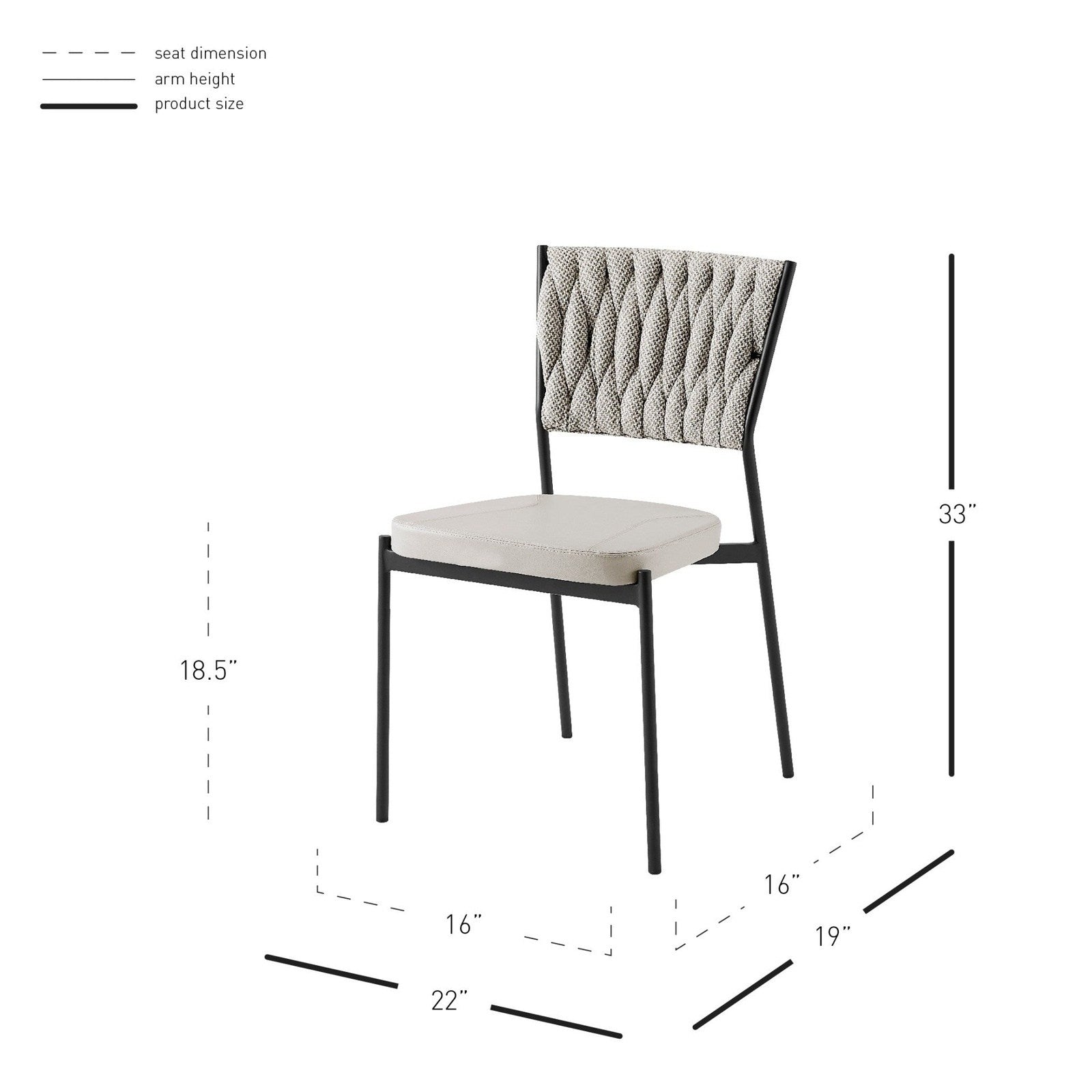 New Pacific Direct Leander Fabric/ PU Dining Chair, (Set of 4) -  1240012-5006