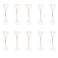 31.5in Tall Metal Gold Trumpet Vases - 10 Pcs - Procure Décor