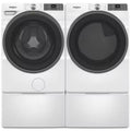 Whirlpool 4.5 cu. ft. Smart Front Load Washer & Whirlpool 27 Inch Smart Electric Dryer with Whirlpool 15.5 Inch Pedestal for Front Load Washer and Dryer - WED5720RW