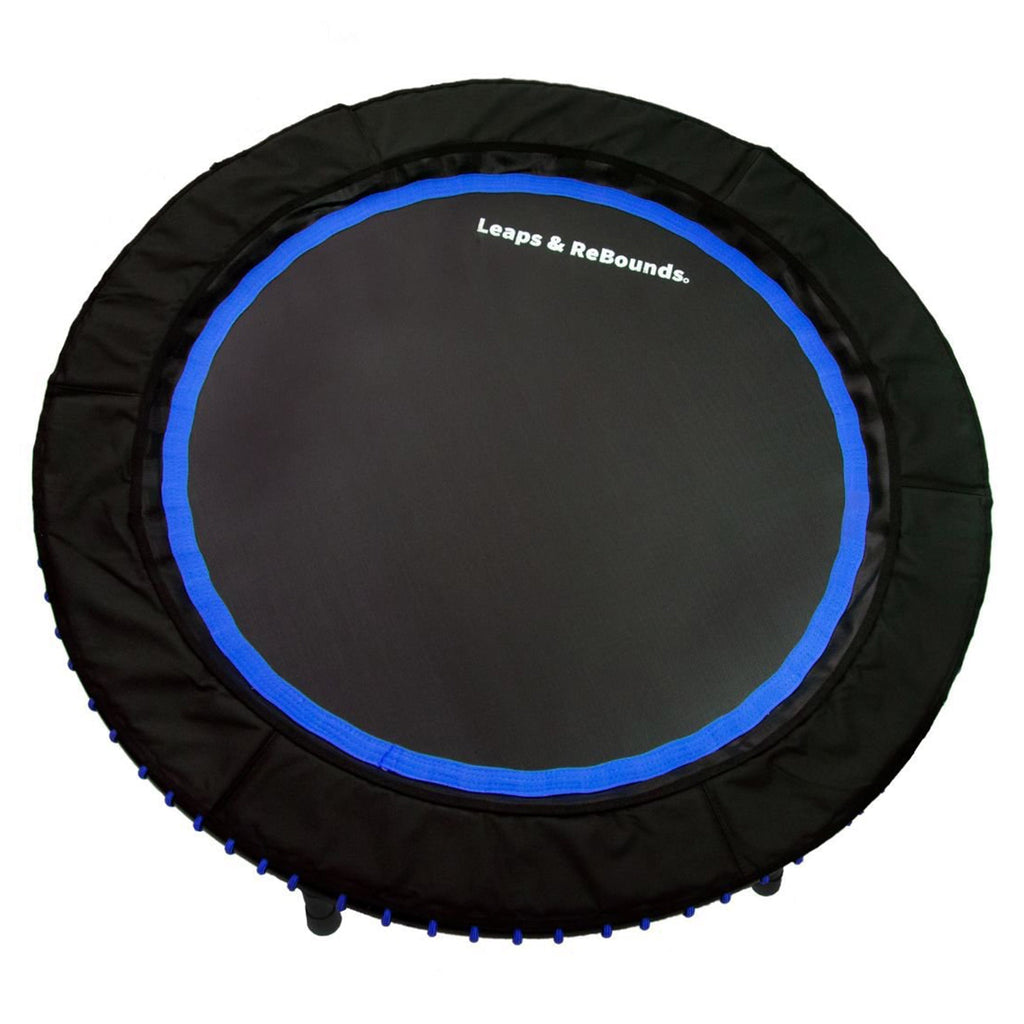 LEAPS & REBOUNDS 48" Adjustable Stability Bar with 48" Fitness Trampoline, Blue - 318052