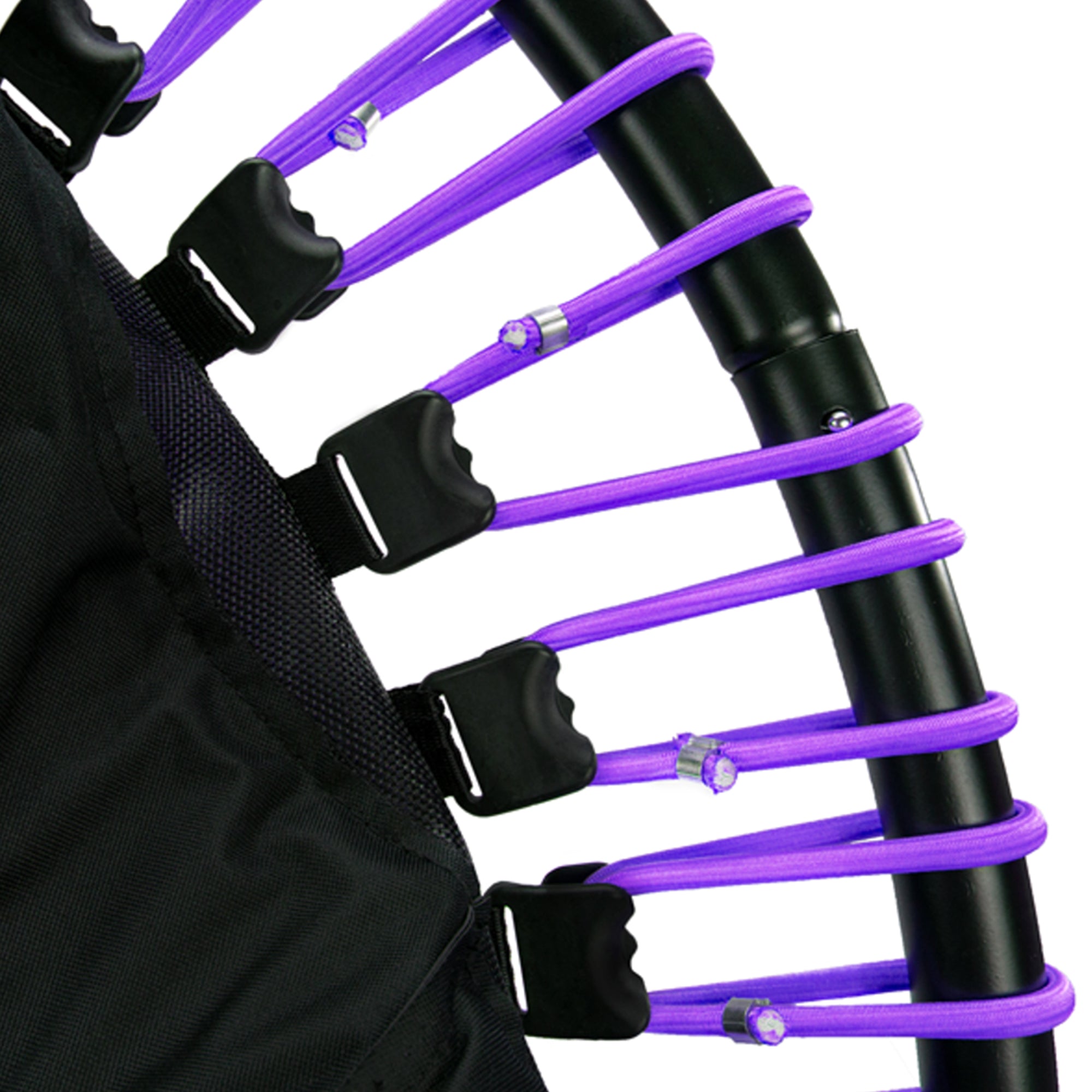 LEAPS & REBOUNDS 48" Adjustable Stability Bar w/ 48" Fitness Trampoline, Purple - 318054