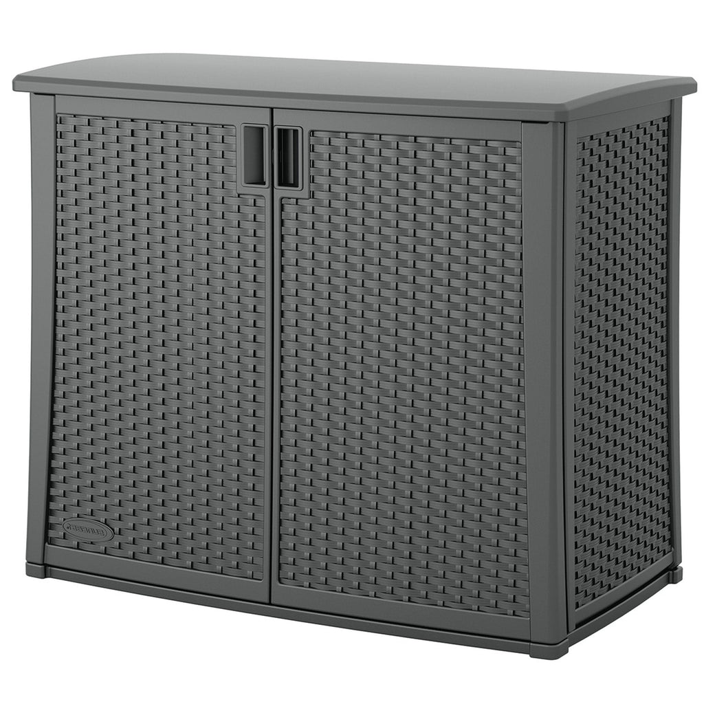 Suncast Lockable Outdoor Cabinet Deck Storage Box w/ Adjustable Shelf (3 Pack) - 320519