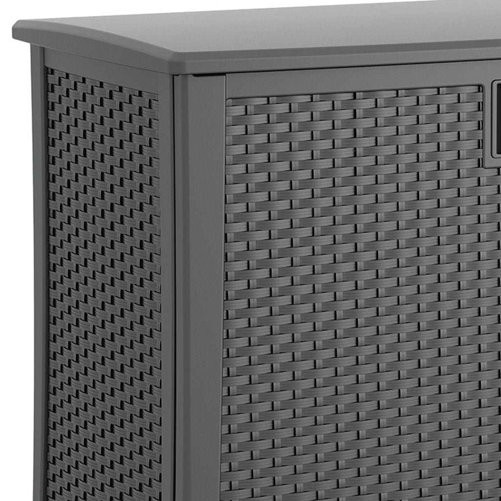 Suncast Lockable Outdoor Cabinet Deck Storage Box w/ Adjustable Shelf (3 Pack) - 320519