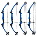 Genesis Archery Compound Bow Adjustable Sizing for Right Handed, Blue (4 Pack) - 323636