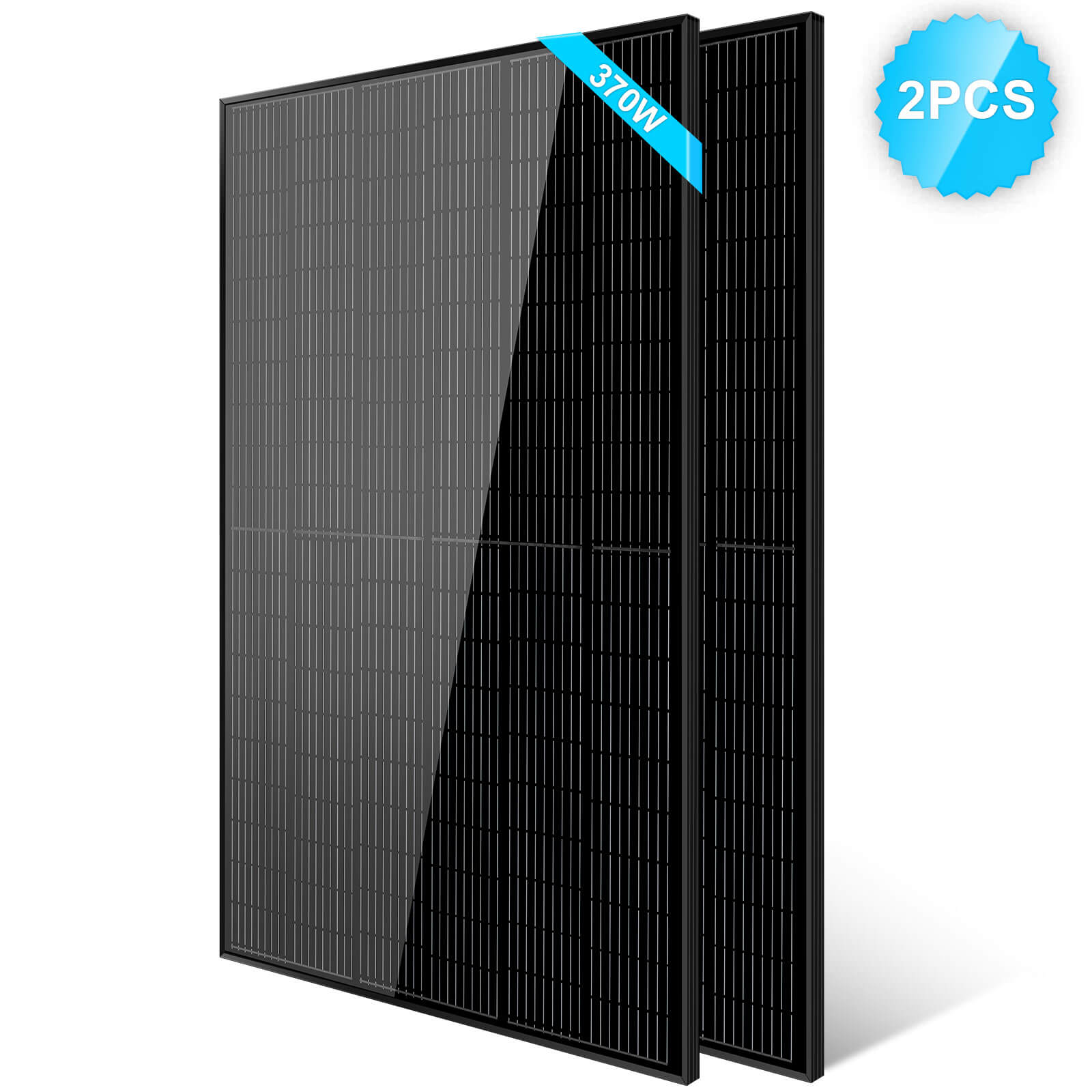SunGold Power 370W Mono Black PERC Solar Panel UL 61730 - SG370WMx2