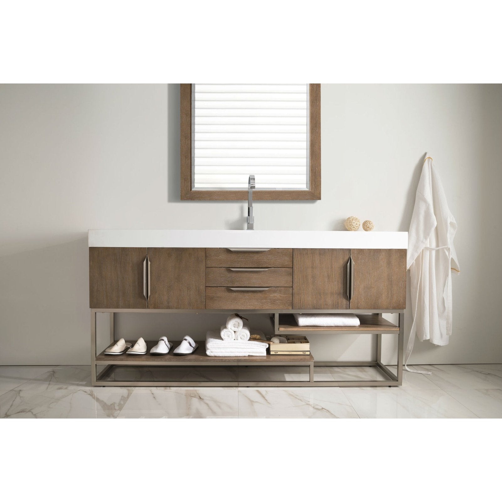 James Martin Vanities Columbia 72" Single Vanity - 388-V72S-AGR-MB-DGG