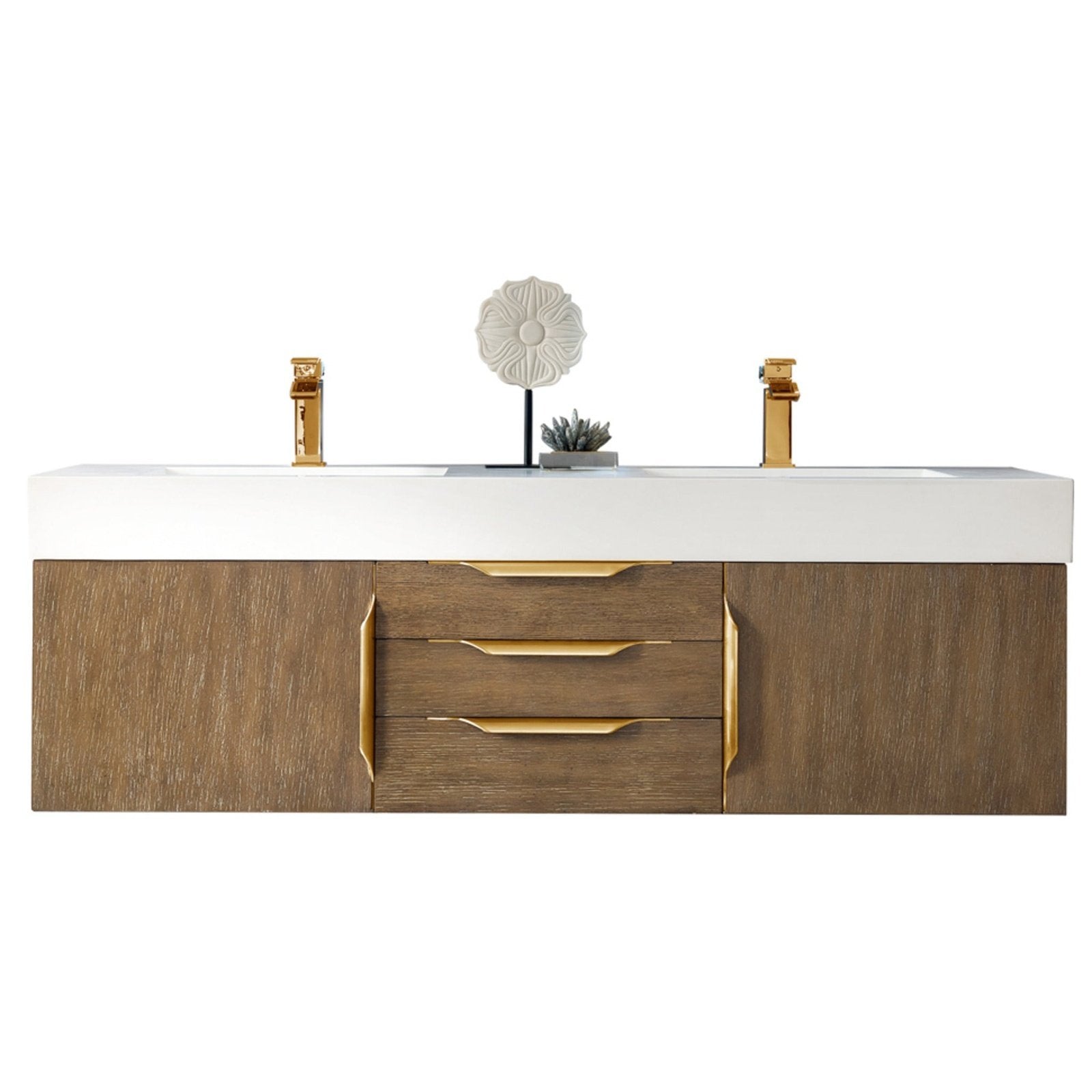 James Martin Vanities Mercer Island 59" Double Vanity - 389-V59D-AGR-G-DGG