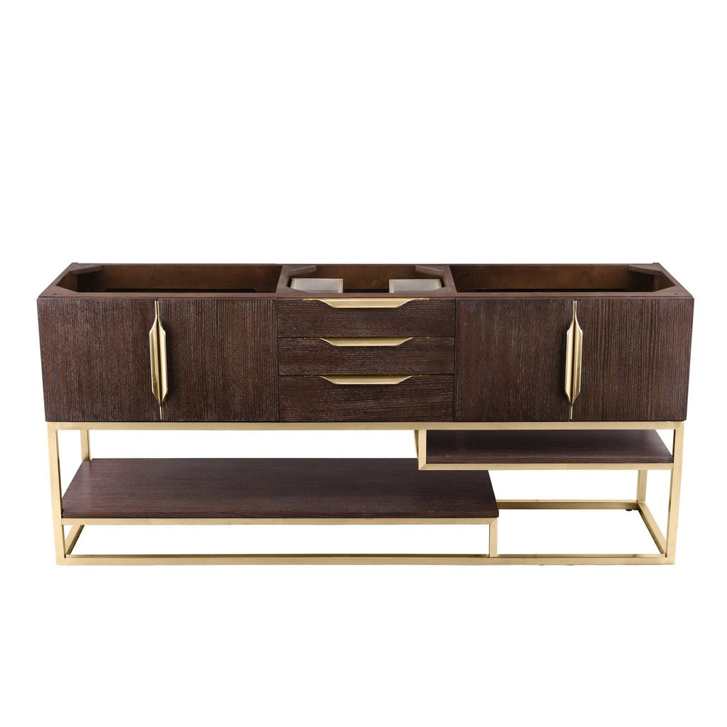 James Martin Vanities Columbia 72" Double Vanity - 388-V72D-AGR-MB-DGG
