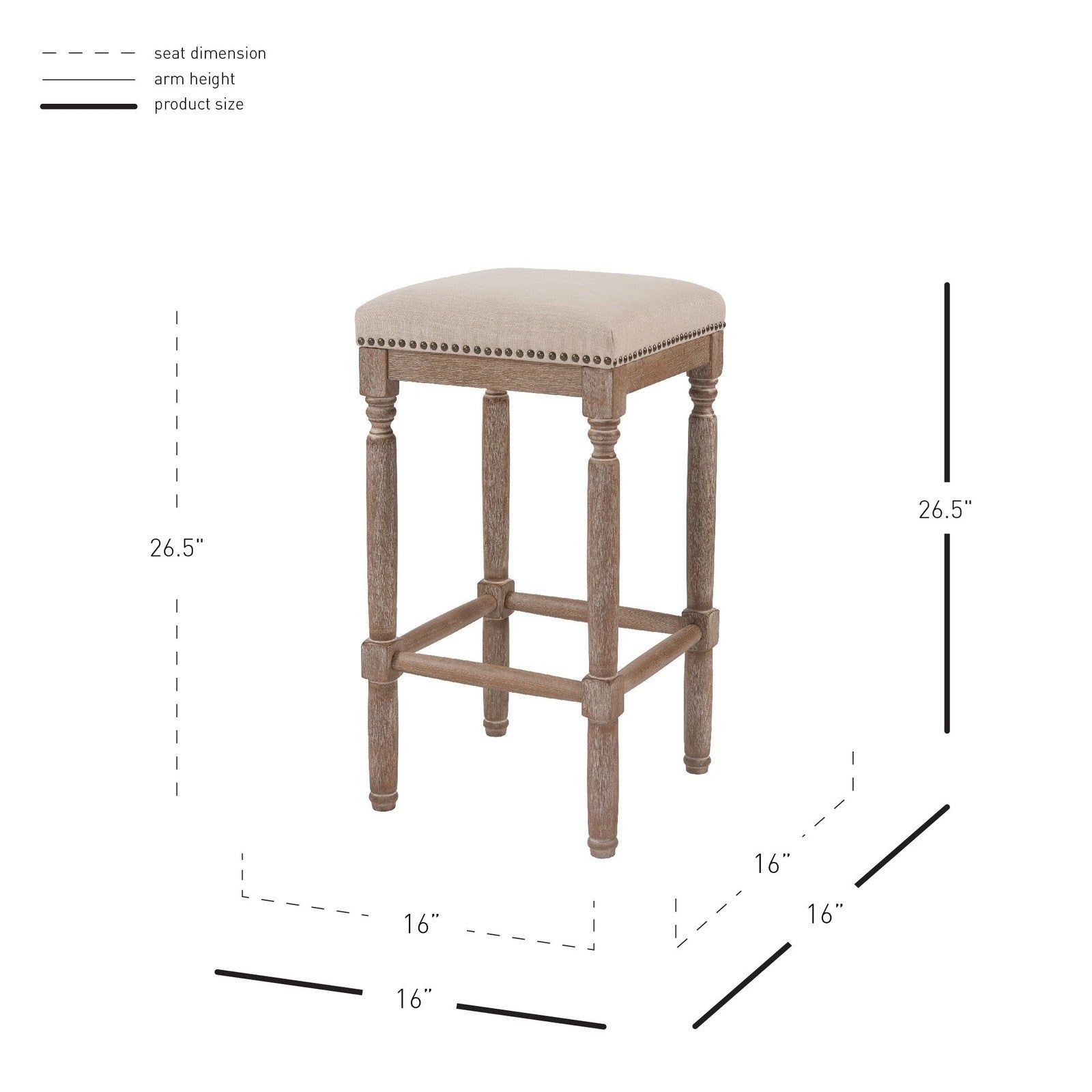 New Pacific Direct Ernie Fabric Counter Stool, (Set of 2)  - 3900052-392