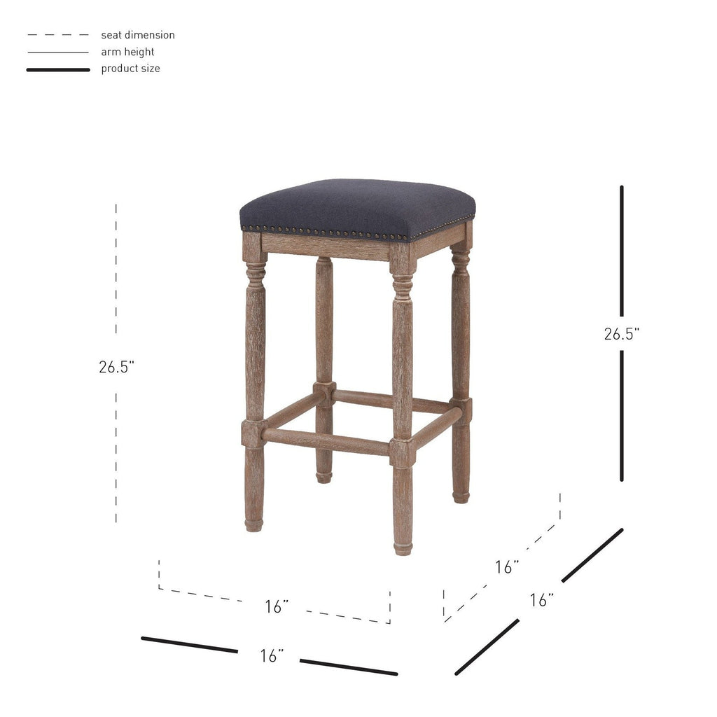 New Pacific Direct Ernie Fabric Counter Stool, (Set of 2)  - 3900052-393