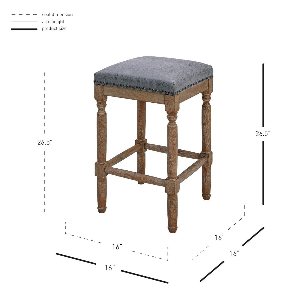 New Pacific Direct Ernie PU Counter Stool, (Set of 2) -  3900056-NCL