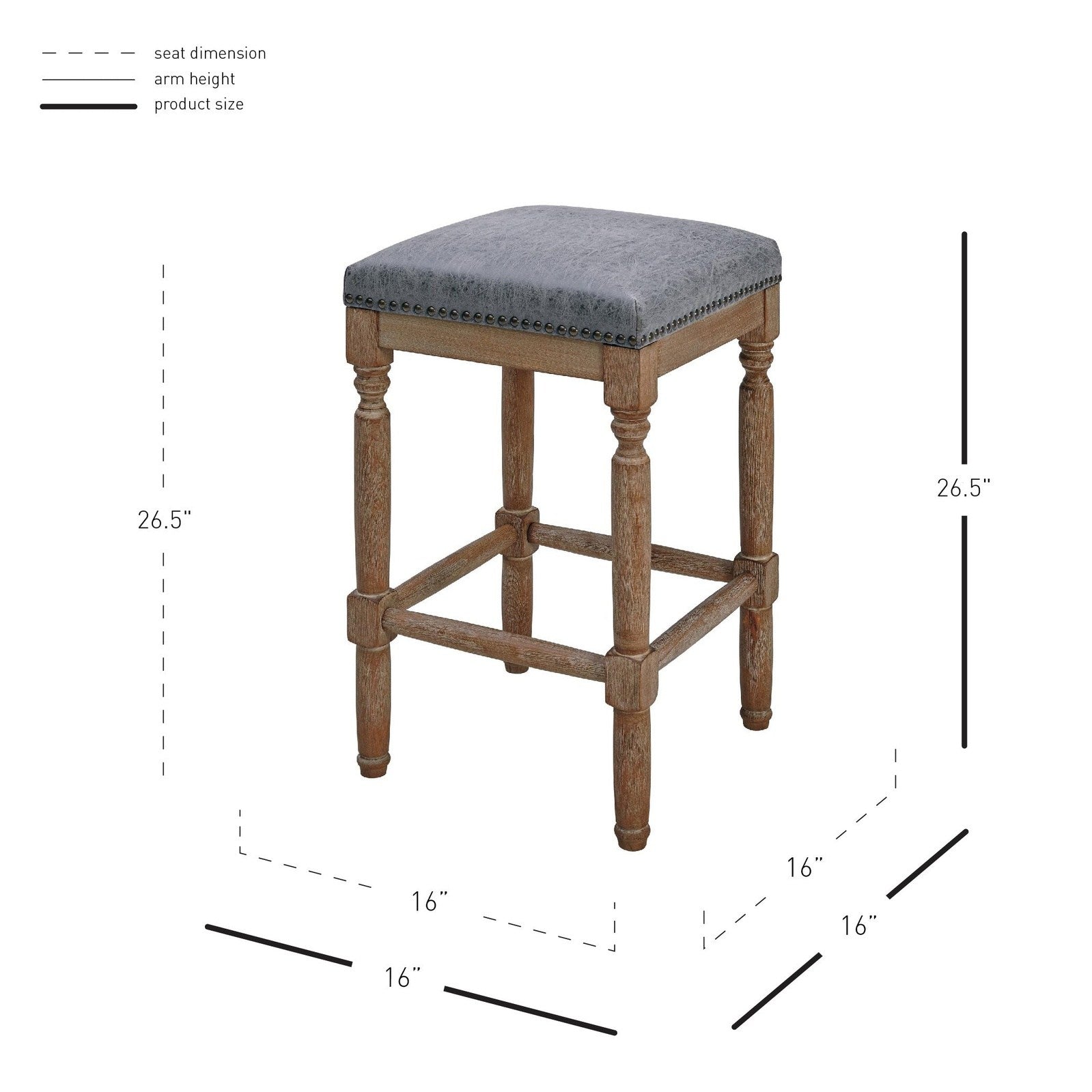 New Pacific Direct Ernie PU Counter Stool, (Set of 2) -  3900056-NCL