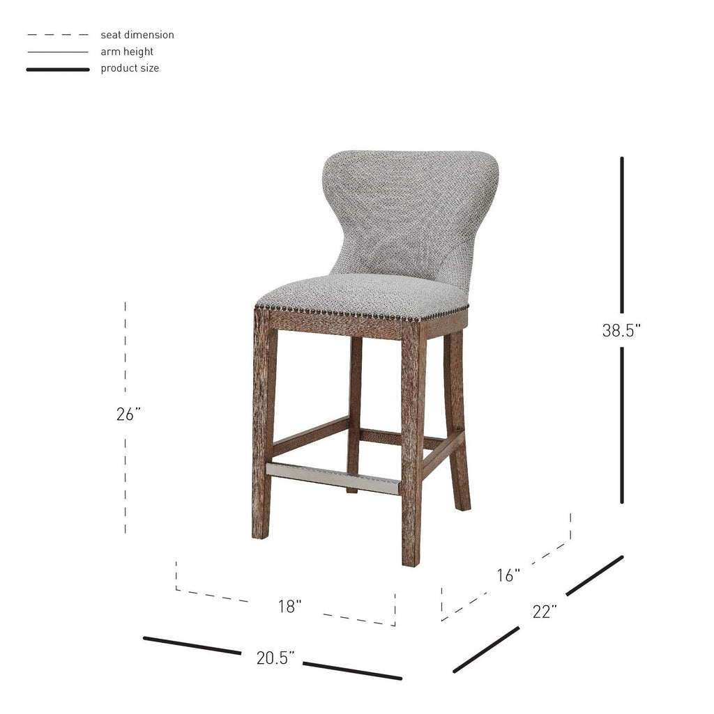New Pacific Direct Dorsey Fabric Counter Stool -  3900067-410