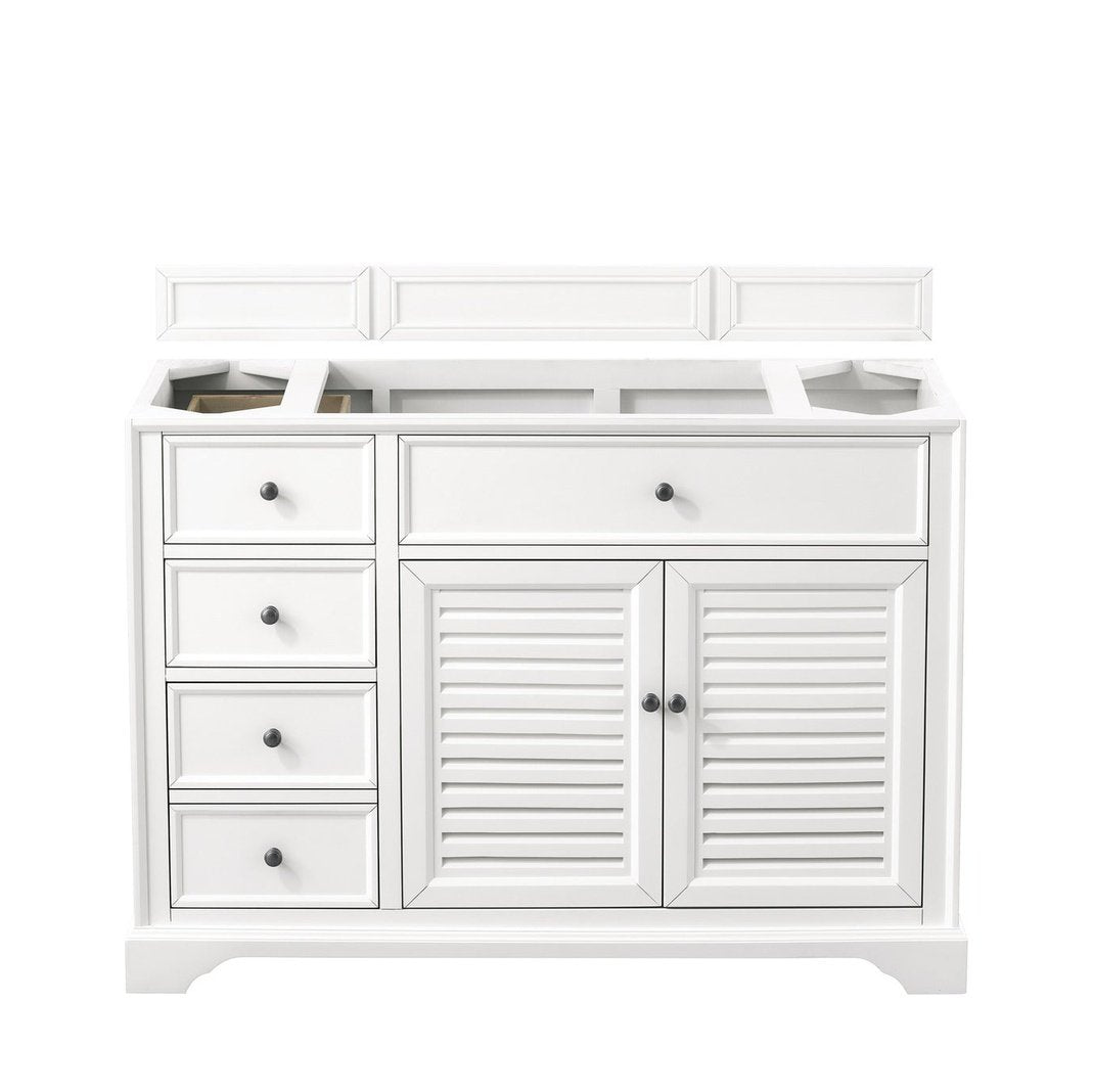James Martin Vanities Savannah 48" Bright White Single Vanity - 238-104-V48-BW-3AF