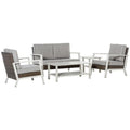 Outsunny 5 Piece Patio Wicker Sectional Conversation Sets - 860-246