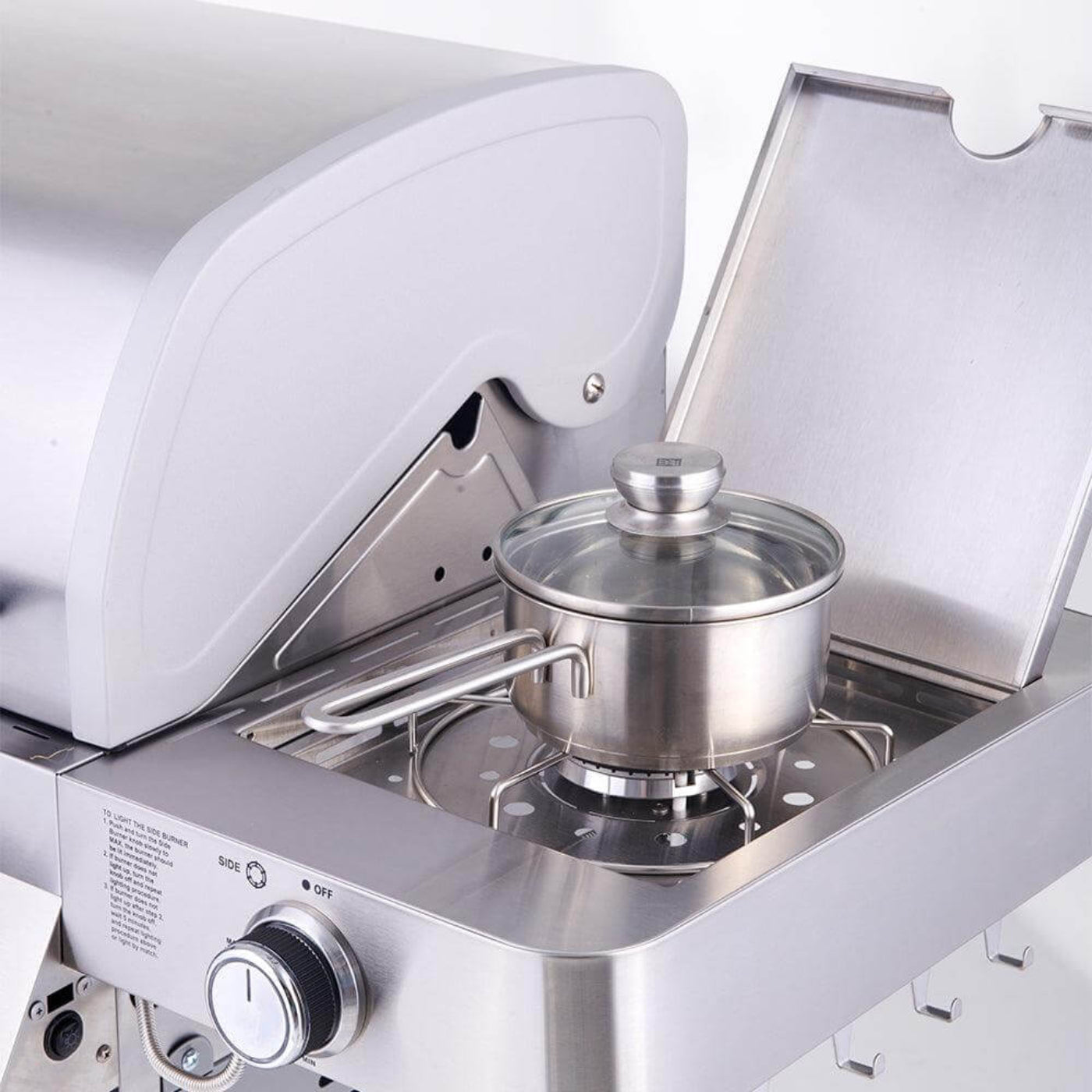Monument Grills Classic 41847NG Series | 4 Burner Propane Gas Grill in Stainless Steel  (Natural Gas Convertible) - 41847NG