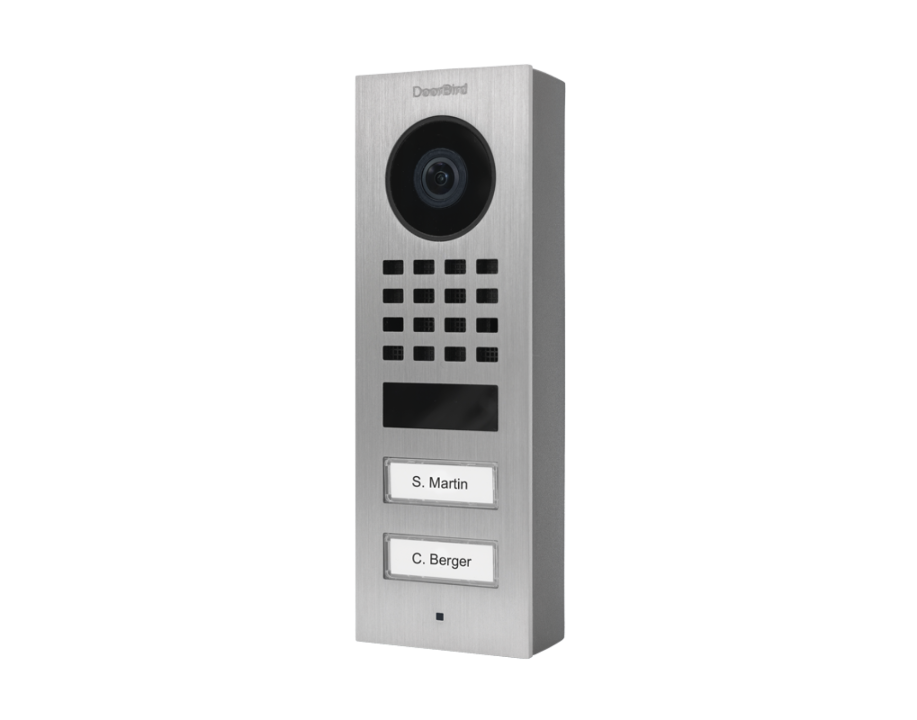 DoorBird D1102V Surface-Mount IP Video Door Station, 2 Call Button in Stainless Steel V2A - 423866768
