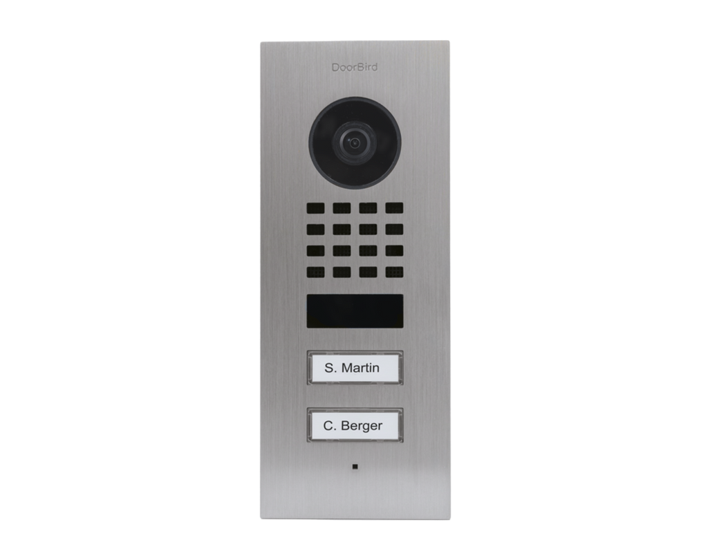 DoorBird D1102V Flush-Mount IP Video Door Station, 2 Call Button in  Stainless Steel V2A - 423866805