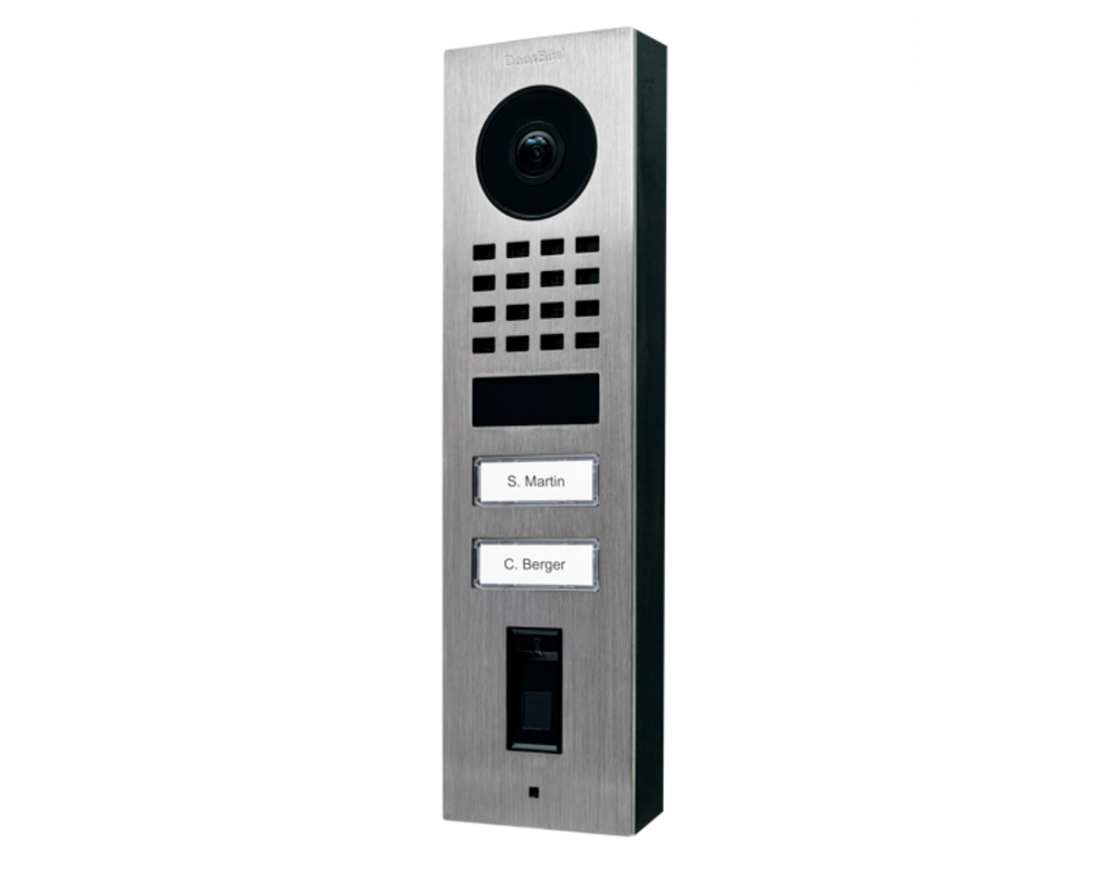 DoorBird D1102FV Fingerprint 50 Surface-Mount IP Video Door Station, 2 Call Button in  Stainless Steel V2A - 423872264