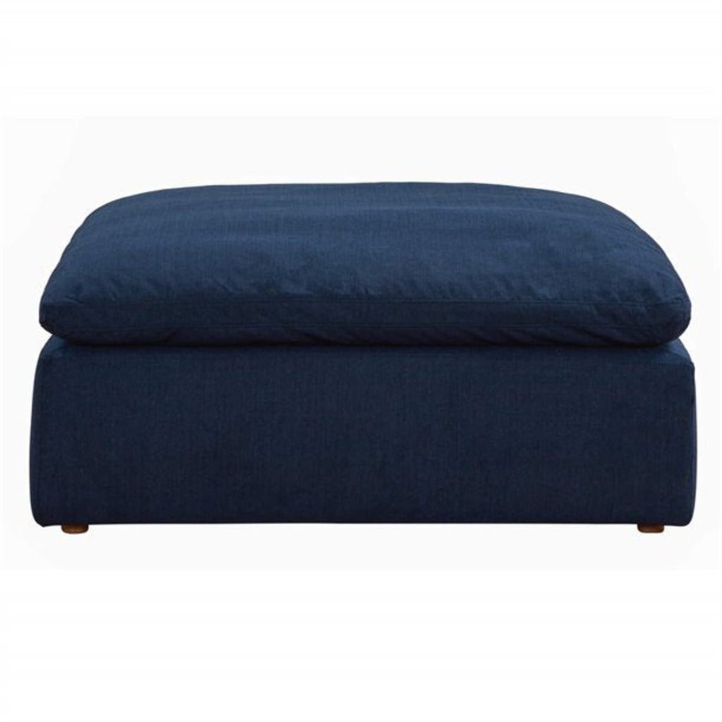 Sunset Trading Cloud Puff 4 Piece 132" Wide Slipcovered Modular Sectional Sofa with Ottoman - SU-1458-49-1C-2A-1O