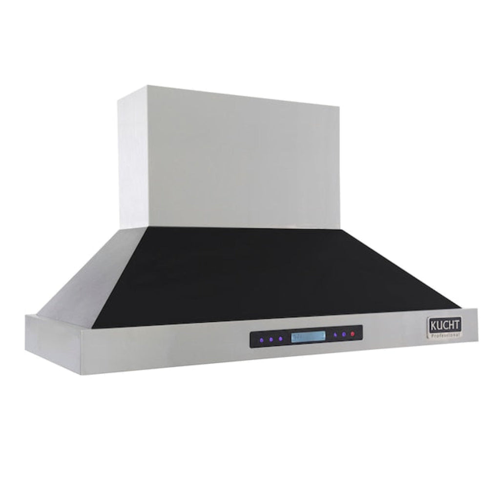Kucht Professional 48" Wall Mount Range Hood 1,200 CFM in Black - KRH4815-K