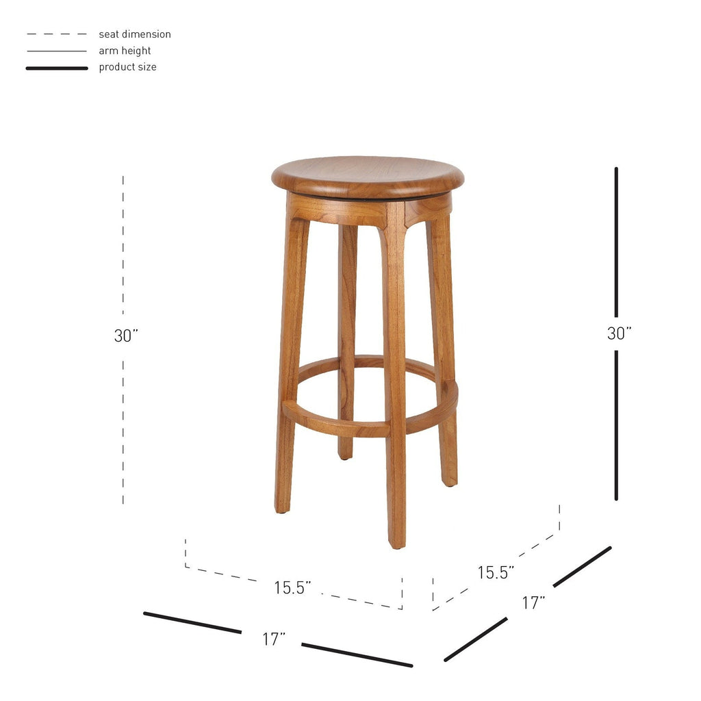 New Pacific Direct Foxy Mindi Swivel Bar Stool 4800002-N - 4800002-N