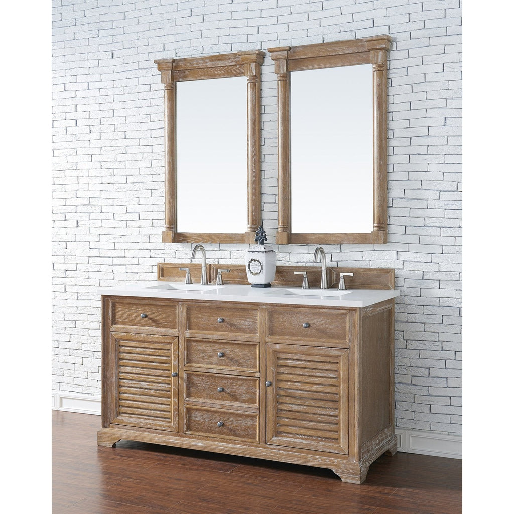 James Martin Vanities Savannah 60" Driftwood Double Vanity - 238-104-5611-3AF