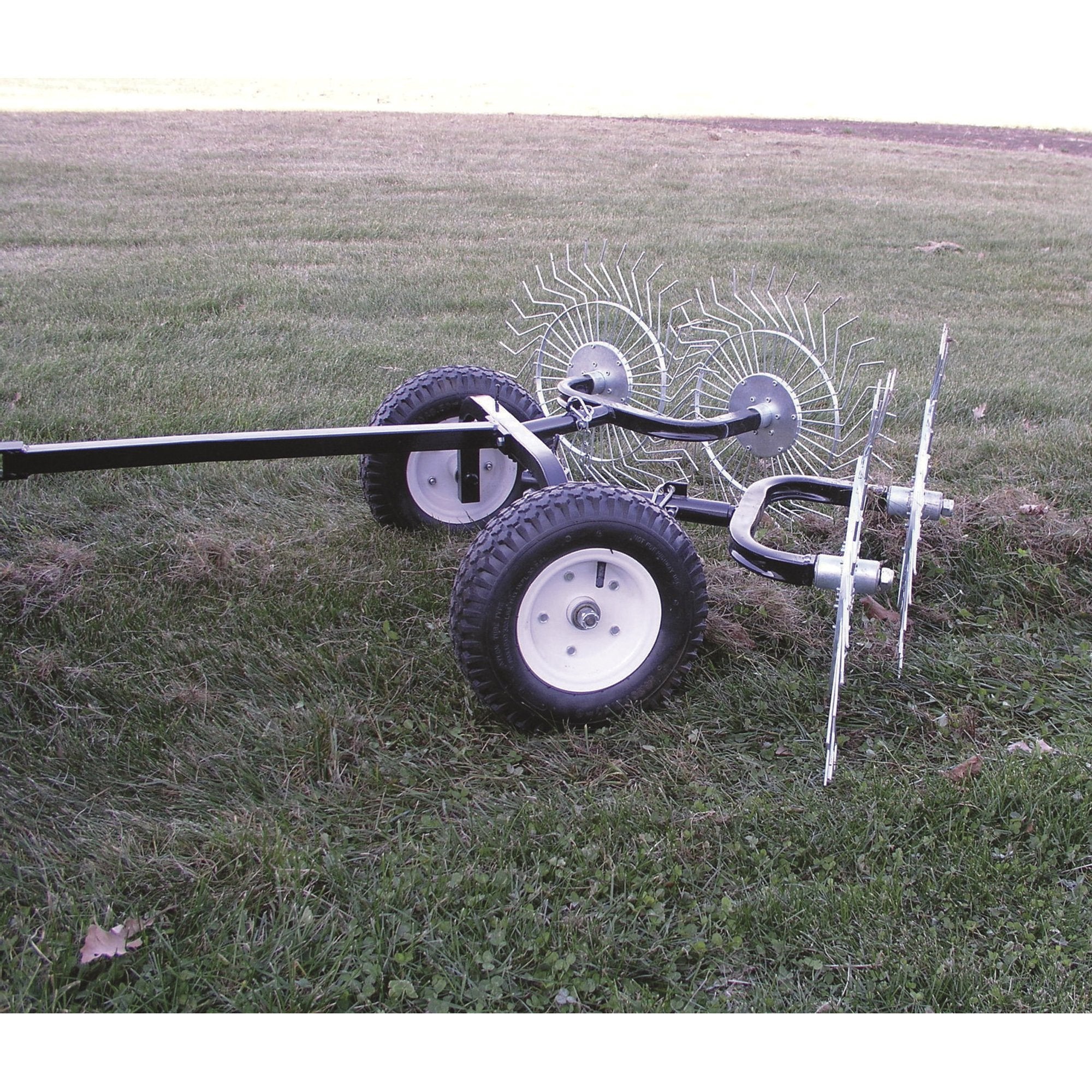 Strongway Acreage Rake 48in Dethatcher with 4 Tine Reels  - 49165