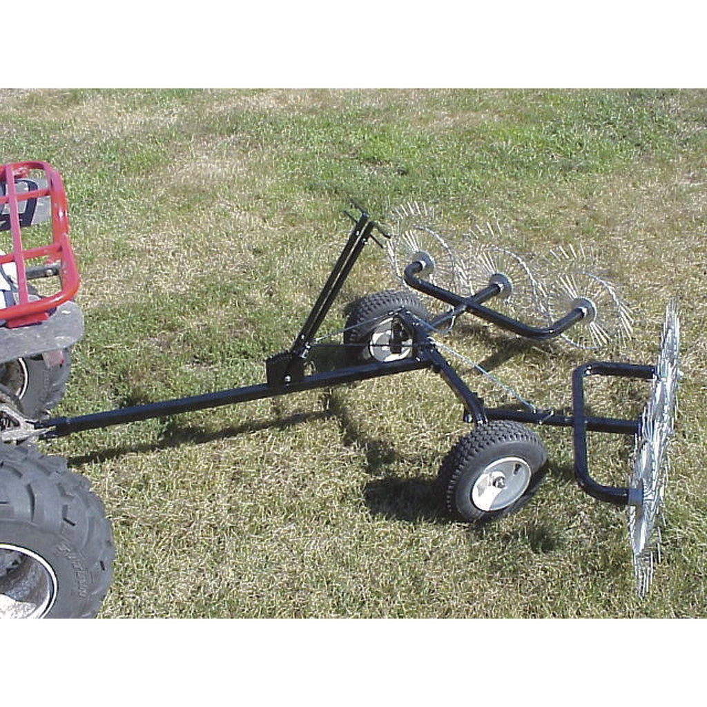 Strongway Acreage Rake 60in Dethatcher with 6 Tine Reels  - 49166