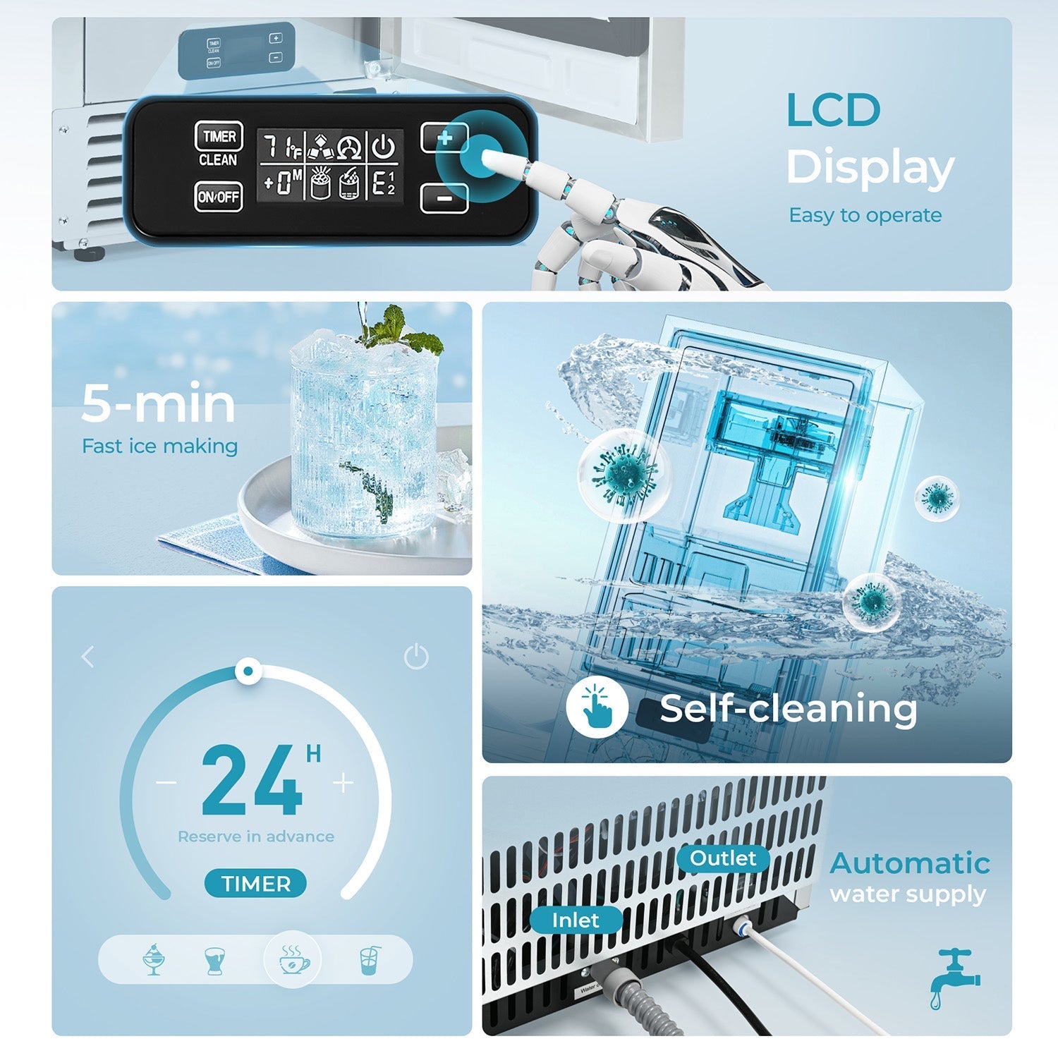 Euhomy Lyra S1 Nugget Commercial Ice Maker